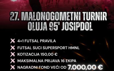 Malonogometni turnir OLUJA 95’ JOSIPDOL