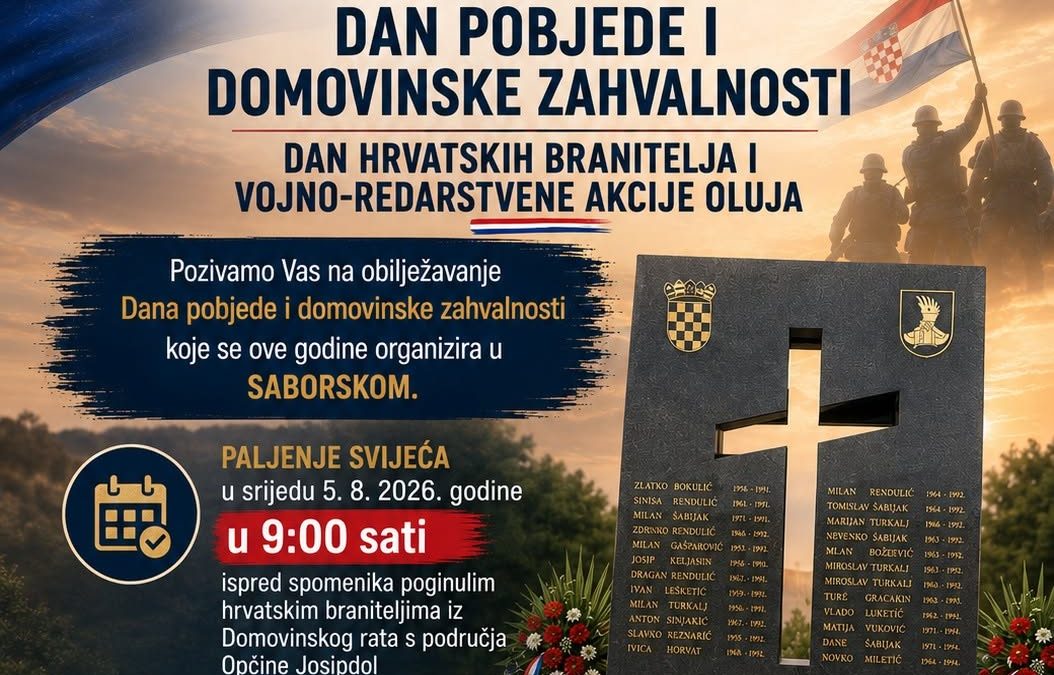 Poziv na obilježavanje Dana pobjede i domovinske zahvalnosti