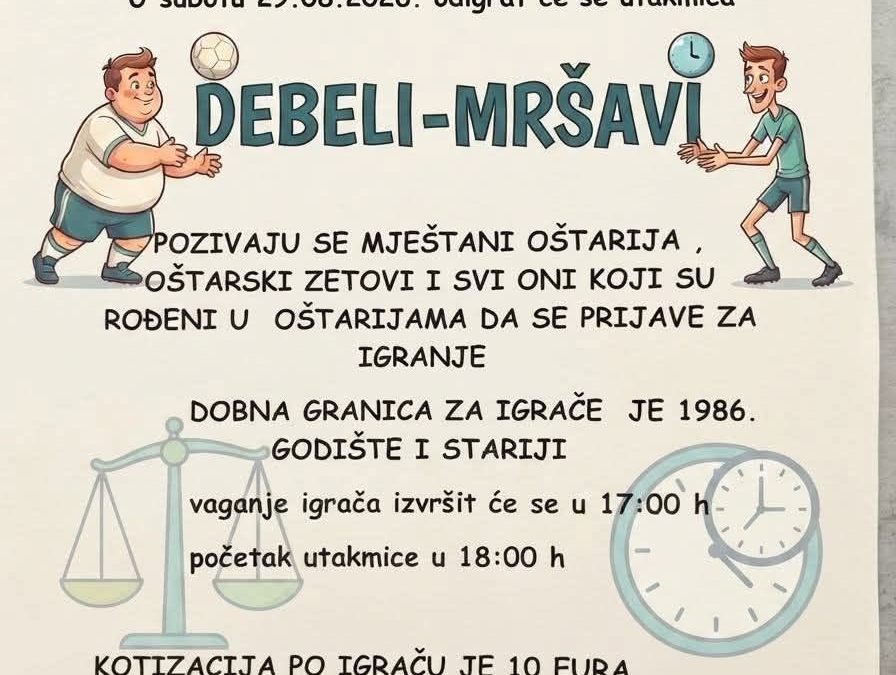 NK Oštarije pozivaju
