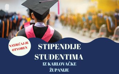 Natječaj za dodjelu stipendija studentima na području Karlovačke županije za akademsku godinu 2026./2027.